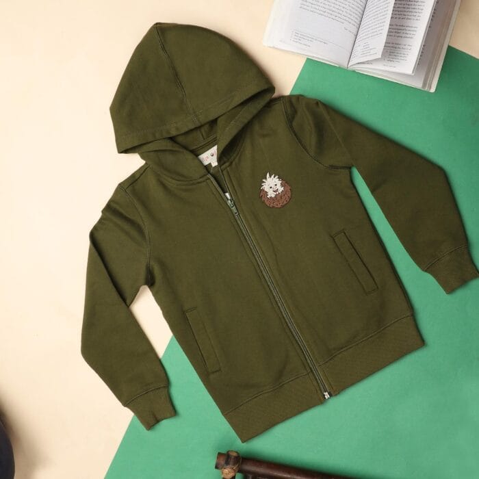 Hedgehog kids Sweatshirt with hoddies - Image 1