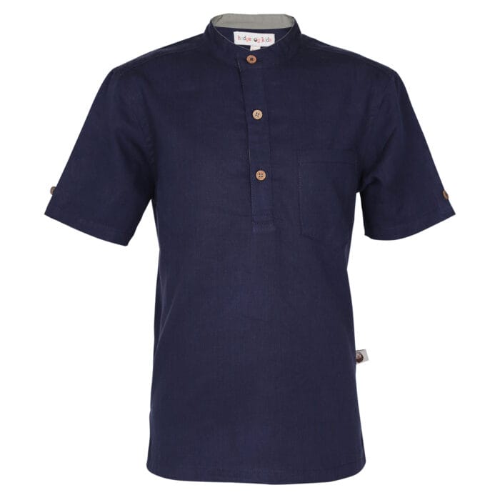 Hedgehog kids Remy – H/S Mandarin Shirt - Image 1